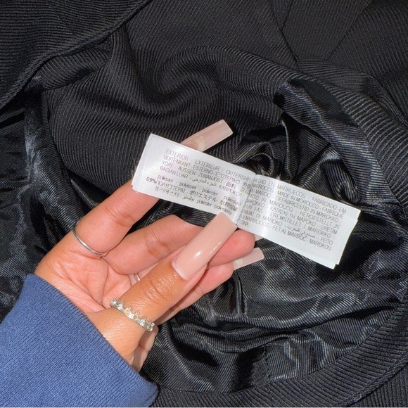 Zara Cropped Black Double-Breasted Blazer with Gold Buttons - Picture 10 of 10